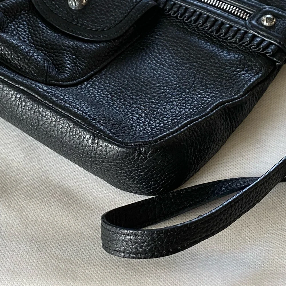 Brighton Crossbody with Ruffle Trim pebbled leather bag - Picture 9 of 15